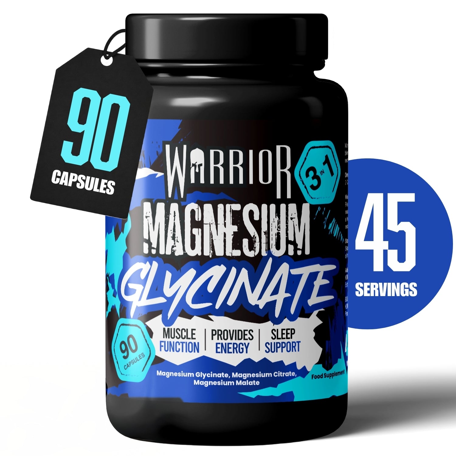 Warrior Magnesium Glycinate 3-in-1 Capsules Warrior Magnesium Glycinate 3-in-1 Capsules