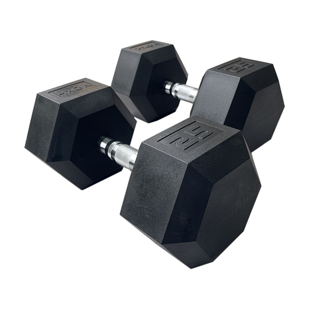 HXGN Pro Hex Dumbbells 2 x 25kg HXGN Pro Hex Dumbbells 2 x 25kg