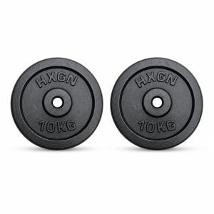 HXGN 2 x 10kg Cast Iron 1” Weight Plates