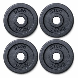 HXGN 4 x 1.25kg Cast Iron 1” Weight Plates