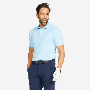Second Life - Men's Golf Short Sleeve Polo Shirt - Ww500 Sky Blue