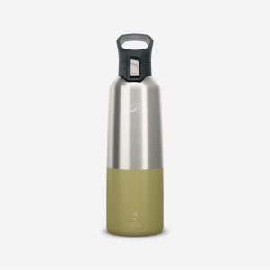 1l Insulated Stainless Steel Flask 900 With Quick-release Cap For Hiking - Khaki