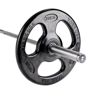 York Barbell ISO-Grip Rubber Olympic Weight Plate 1 x 20kg