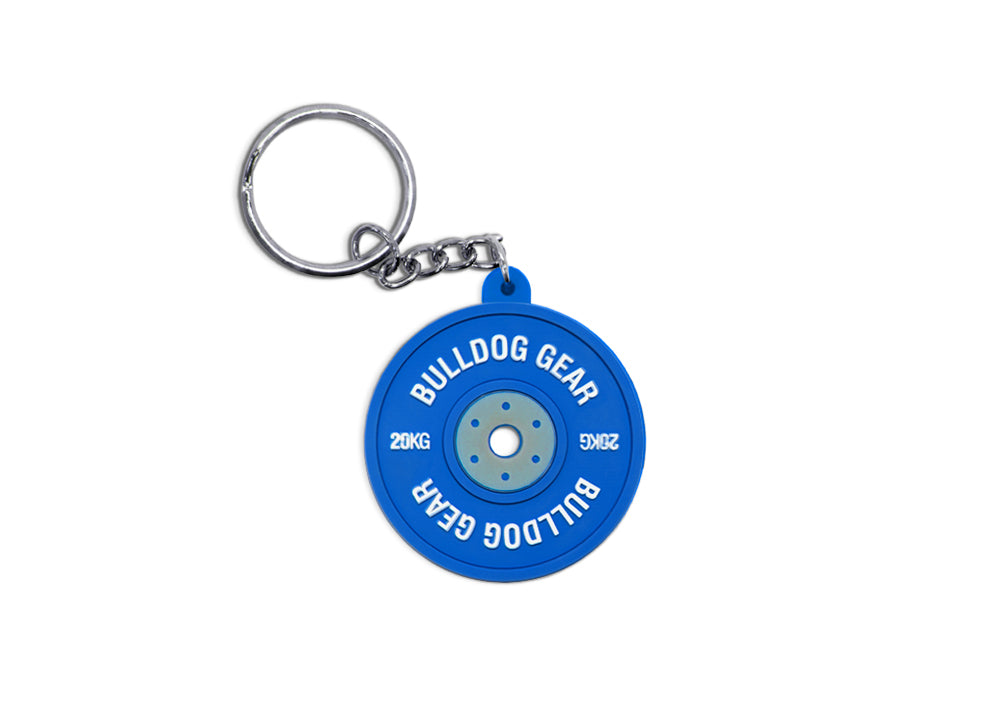 BumperKeyringP001-001_blue.jpg Bulldog Gear - Key Rings — Blue Bumper Plate