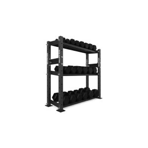 Bulldog Gear - Hex Dumbbells 1.0 275kg Set (2.5kg to 25kg) + Storage System - 120cm Bundle