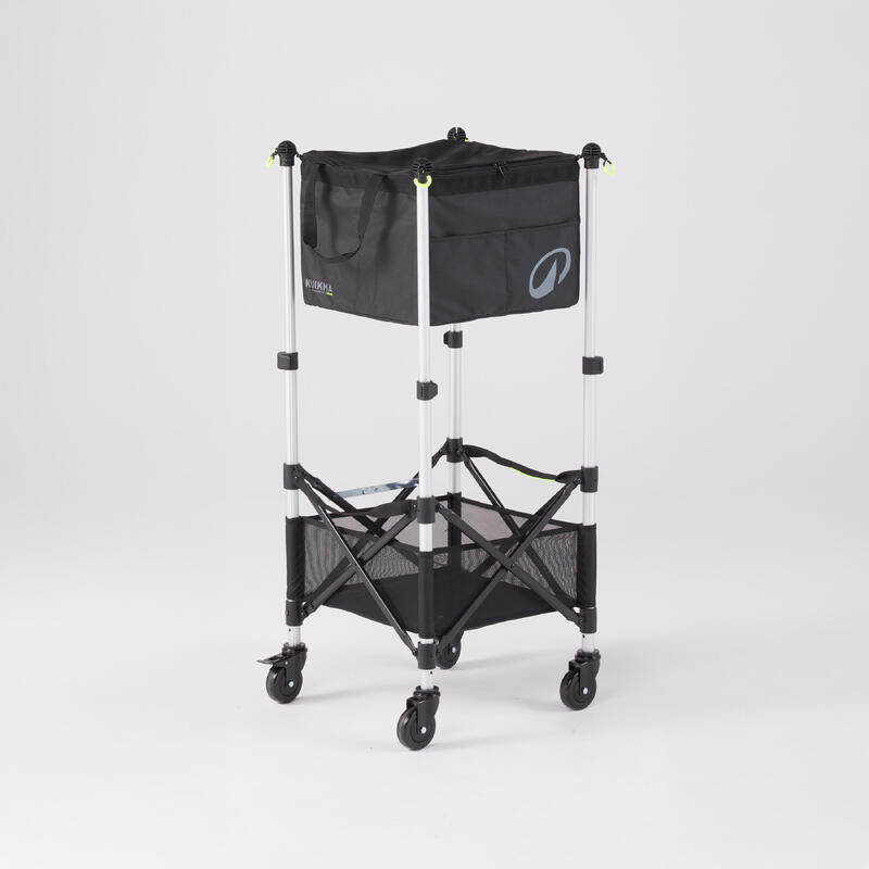 picture-123.jpg Adjustable Rolling Tennis And Padel Ball Cart - Black