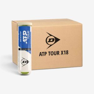 Tennis Balls Dunlop Atp Tour Yellow - Case Of 18 Tubes Of 4 Balls