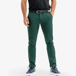 Men's Golf Cotton Chino Trousers - Mw500 Green