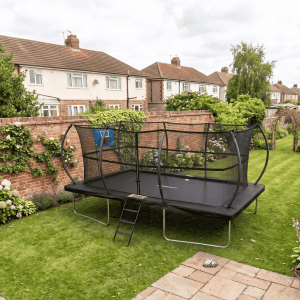 Big Foot 9x14ft Rectangular Trampoline with Safety Enclosure Black - Free Ladder Shoe Tidy Anchor Kit Basketball
