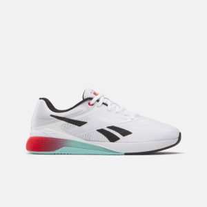 Reebok Nano X5 Training Shoes, White/Black/Energy Red