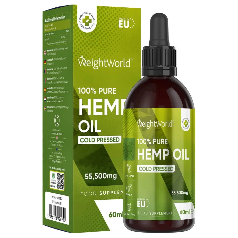 ss-weightworld-42936 HempSeed Oil 55,500mg - 60ml. Natural Oil for Joint care