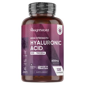 Hyaluronic Acid 600mg 120 Capsules - High-Strength Vegan Supplement For Skin, Bones & Joints (4-Month Supply)