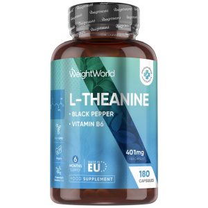 L-Theanine Capsules | 408mg 180 Capsules | WeightWorld