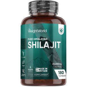 Pure Himalayan Shilajit | 20,000mg 180 Capsules | WeightWorld UK