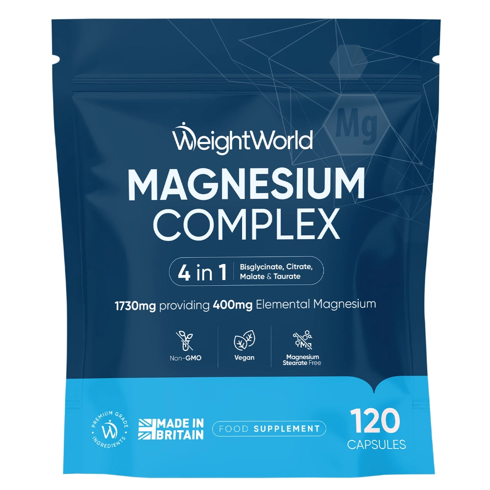 ss-weightworld-51489 Magnesium Glycinate 4-in-1 Complex | 1730mg 120 Capsules | Bisglycinate, Citrate, Malate & more