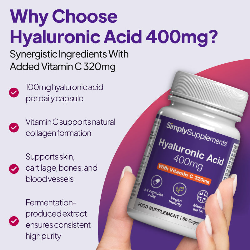 Hyaluronic Acid 400mg with Vitamin C 320mg - product image 2 Hyaluronic Acid 400mg with Vitamin C 320mg - retailer product image 2